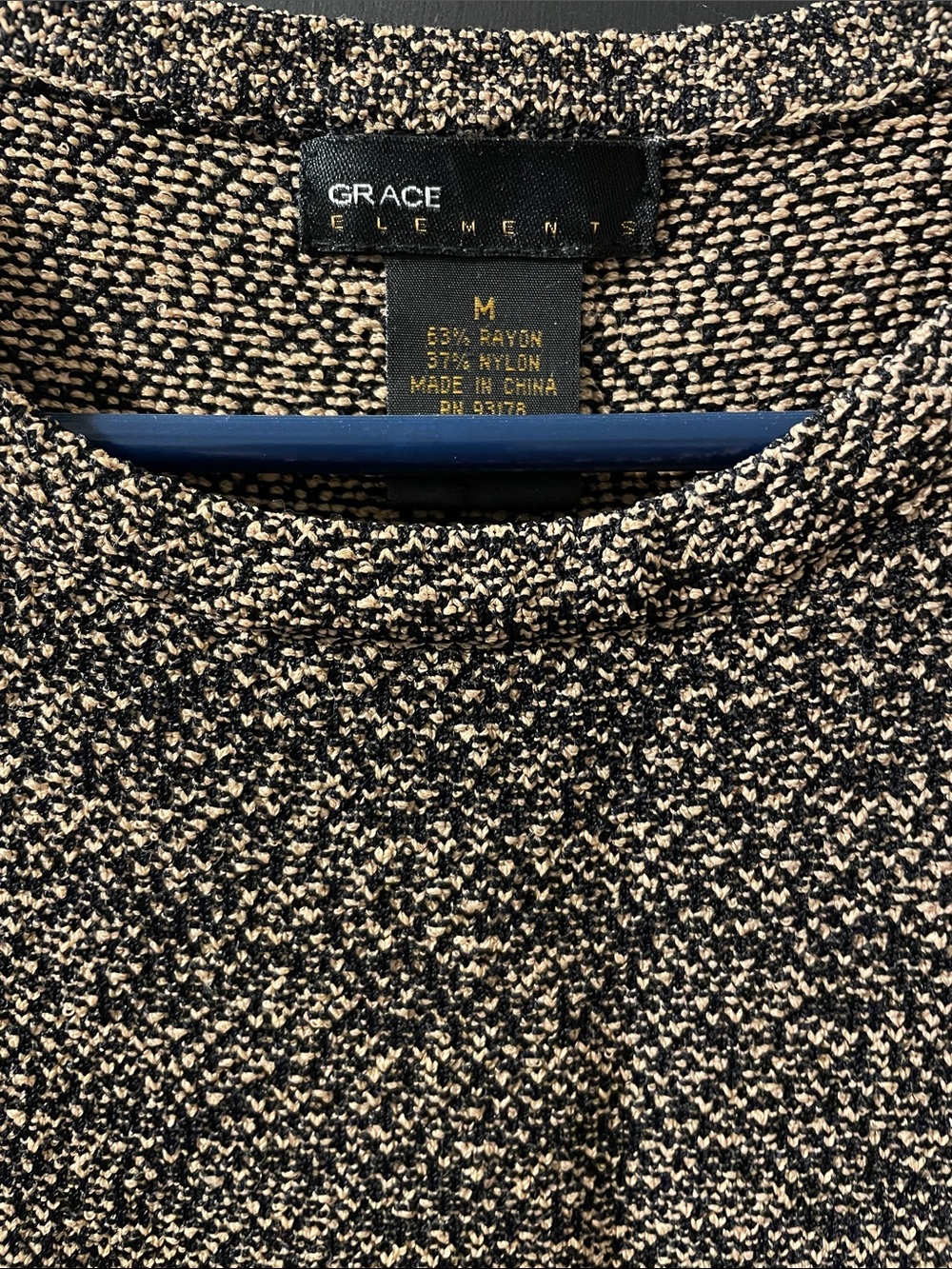 Grace Marled Knit Sleeveless Tank - Black & White - Picture 2 of 2